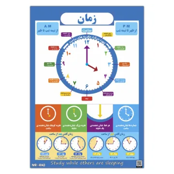 پوستر آموزشی مستر راد طرح آموزش خواندن ساعت